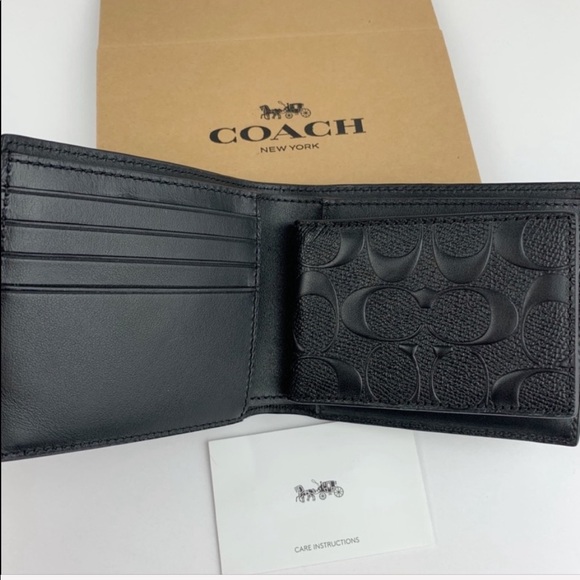 NWT Coach Men’s 3-in-1 Black Wallet - Picture 6 of 7